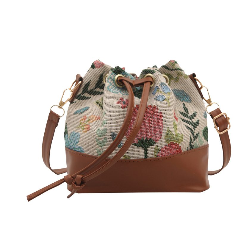 Bohemian Drawstring Bucket Crossbody Bag view 7