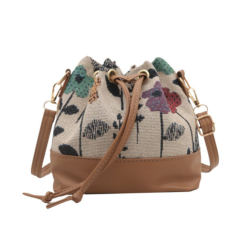 Bohemian Drawstring Bucket Crossbody Bag view 8