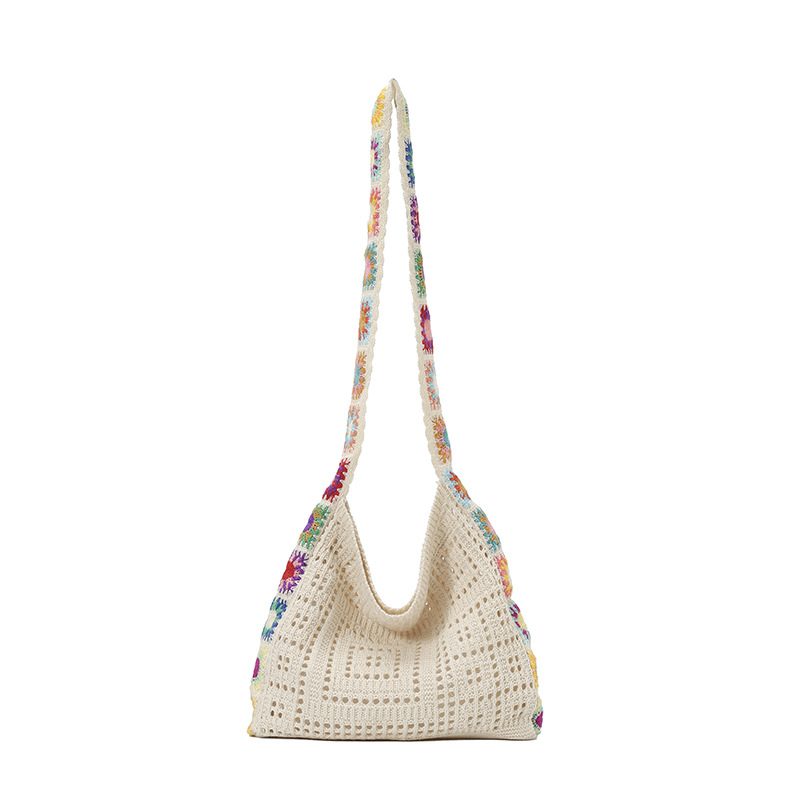 Woven Hollow-Out Bucket Bag view 5