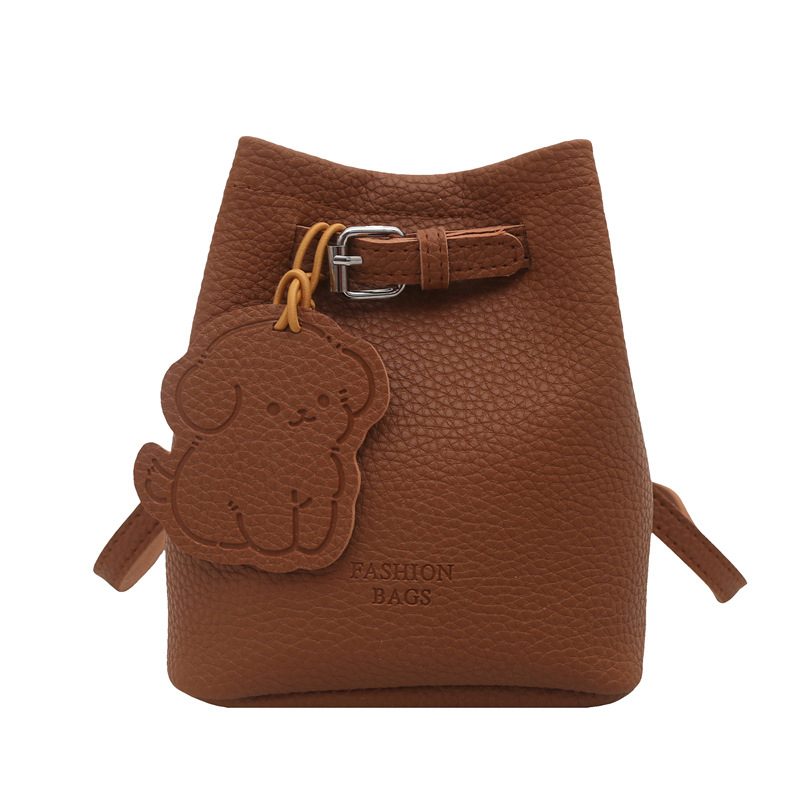 Litchi Grain Bucket Crossbody Bag view 7