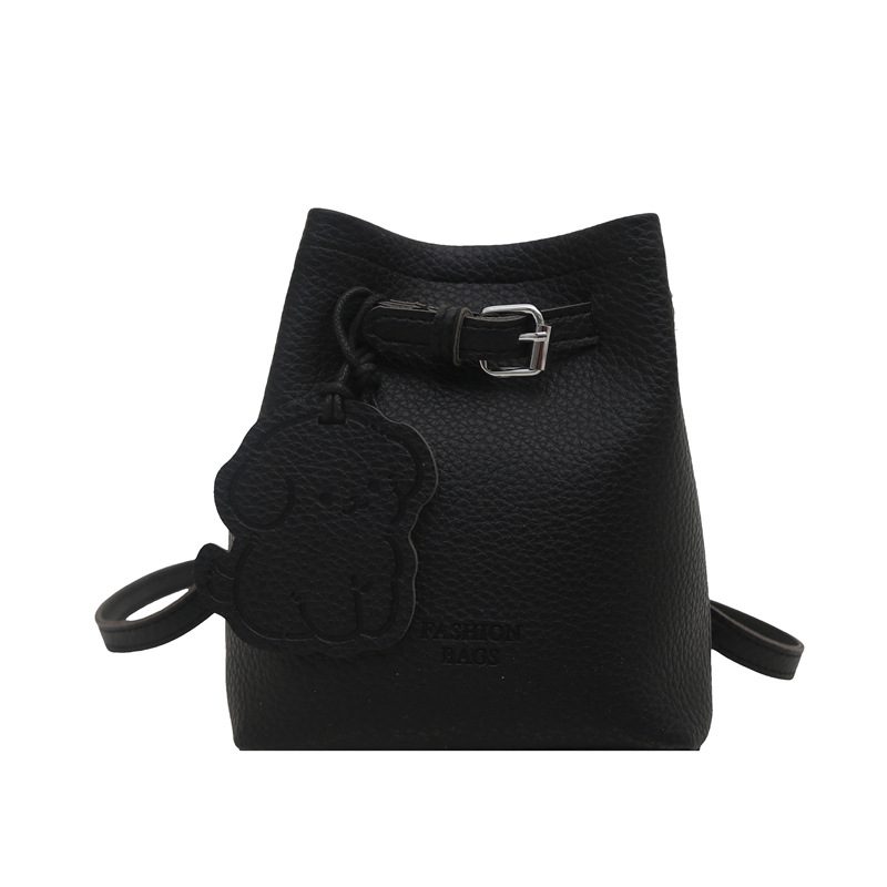 Litchi Grain Bucket Crossbody Bag view 8