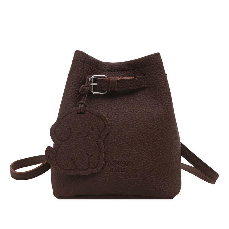 Litchi Grain Bucket Crossbody Bag view 9