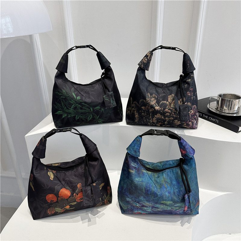 Embroidered Bucket Crossbody Bag