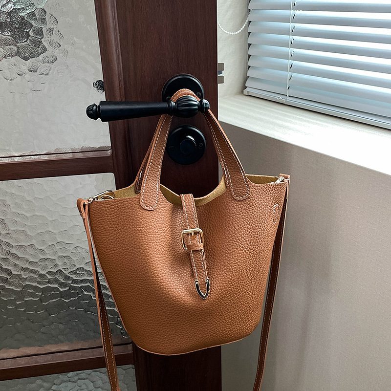 Belted Basket Bucket Crossbody Bag view 4