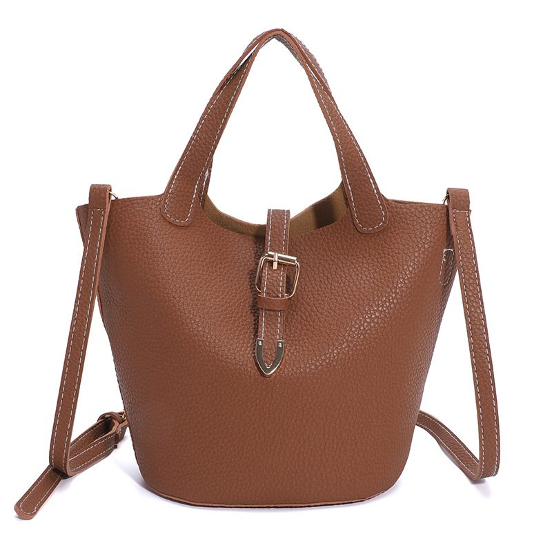 Belted Basket Bucket Crossbody Bag view 8