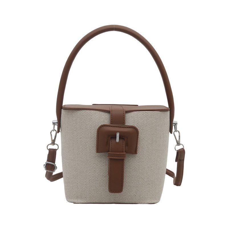 Canvas Color-Block Bucket Crossbody Bag view 6