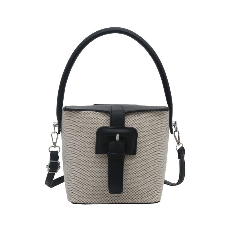 Canvas Color-Block Bucket Crossbody Bag view 7