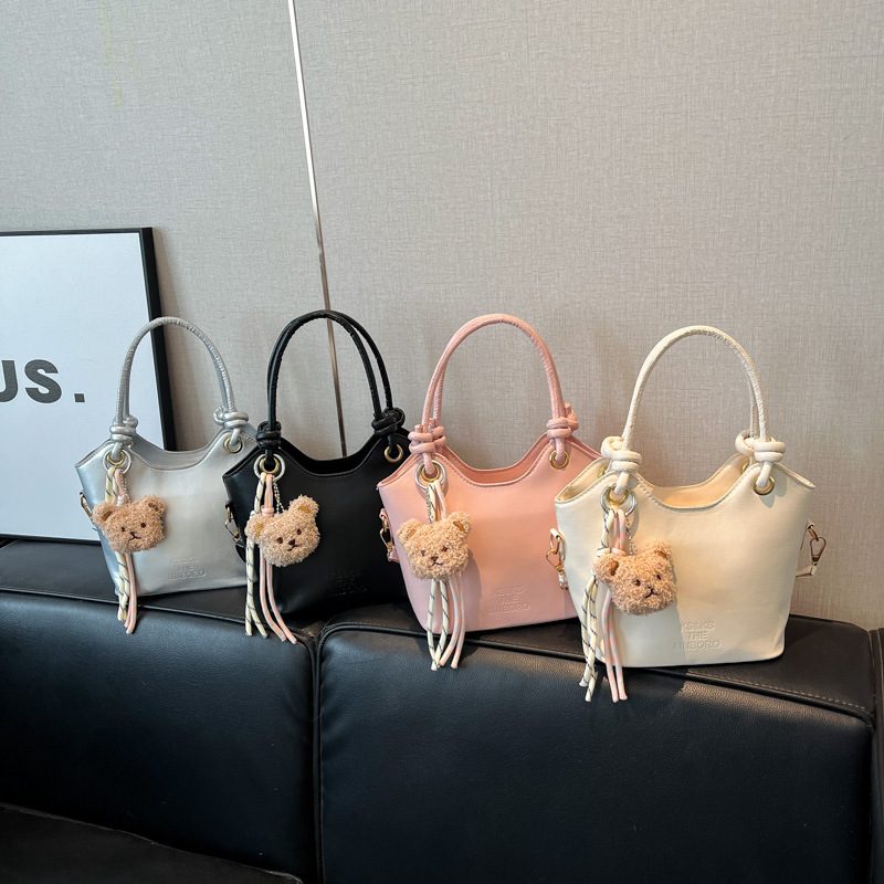 Top-Handle Bucket Shoulder Bag
