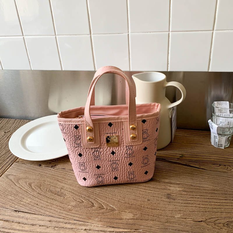 Printed Bucket Basket Shoulder Bag view 4