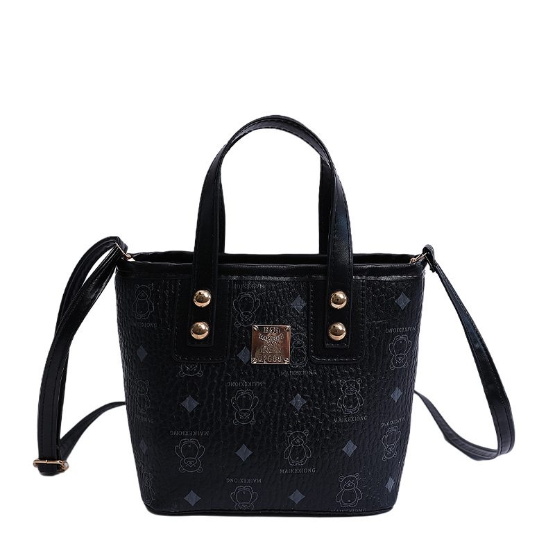 Printed Bucket Basket Shoulder Bag view 5