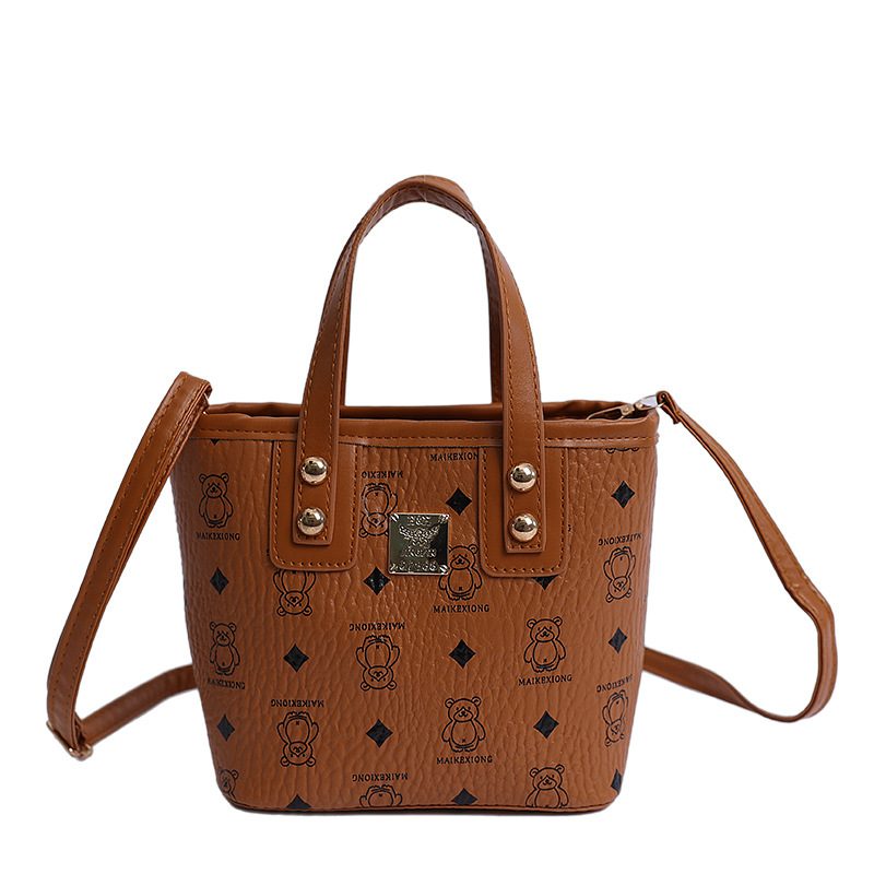 Printed Bucket Basket Shoulder Bag view 6