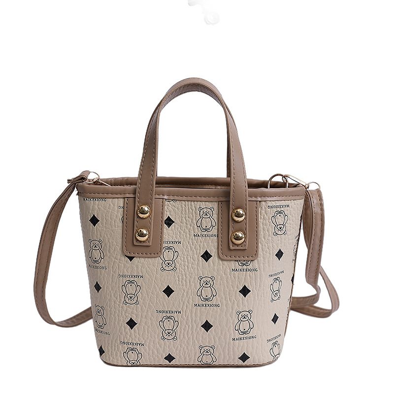 Printed Bucket Basket Shoulder Bag view 7