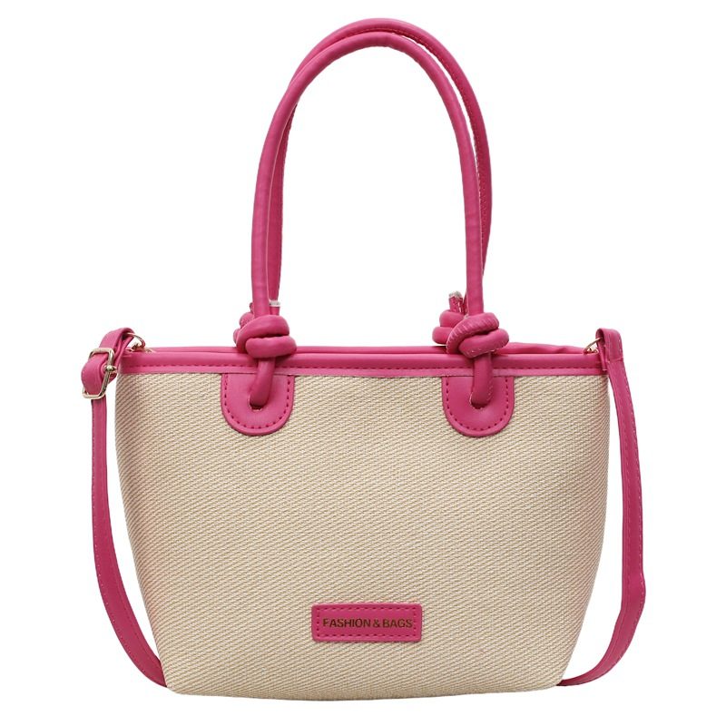 Woven Straw Bucket Crossbody Beach Bag view 10