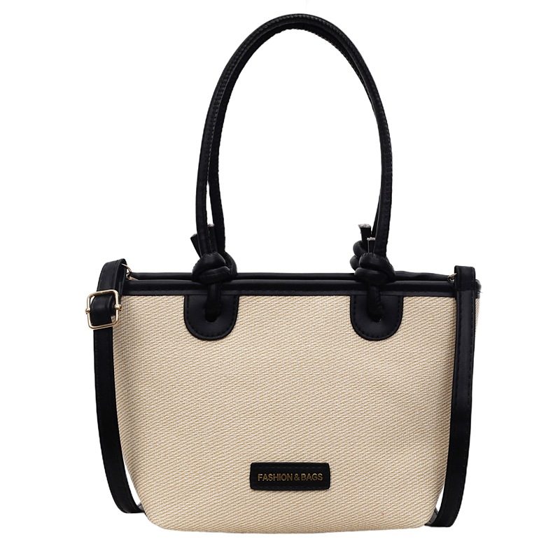 Woven Straw Bucket Crossbody Beach Bag view 6