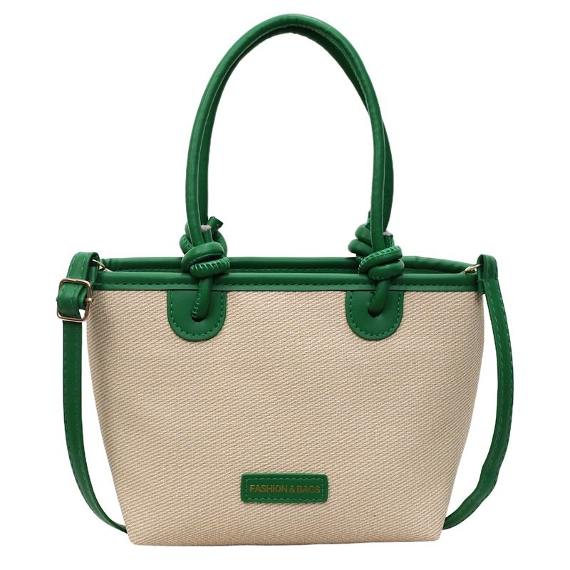 Woven Straw Bucket Crossbody Beach Bag view 7
