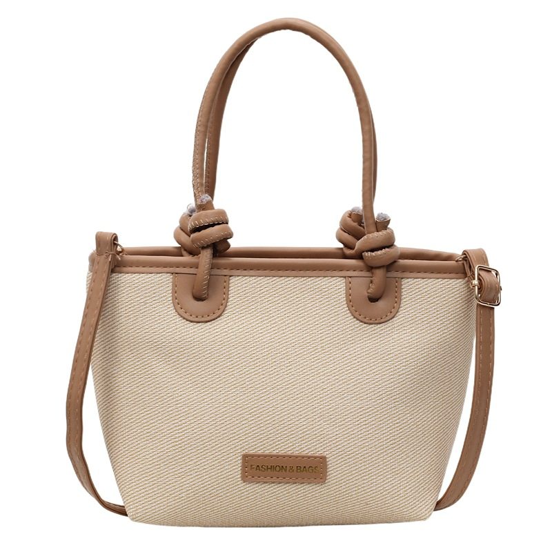 Woven Straw Bucket Crossbody Beach Bag view 9