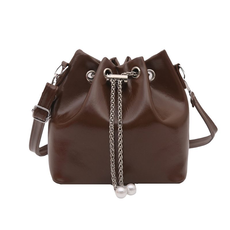 Drawstring Chain Large-Capacity Bucket Bag view 10