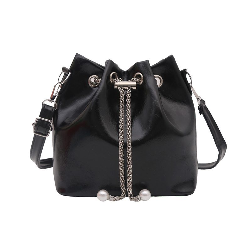 Drawstring Chain Large-Capacity Bucket Bag view 6