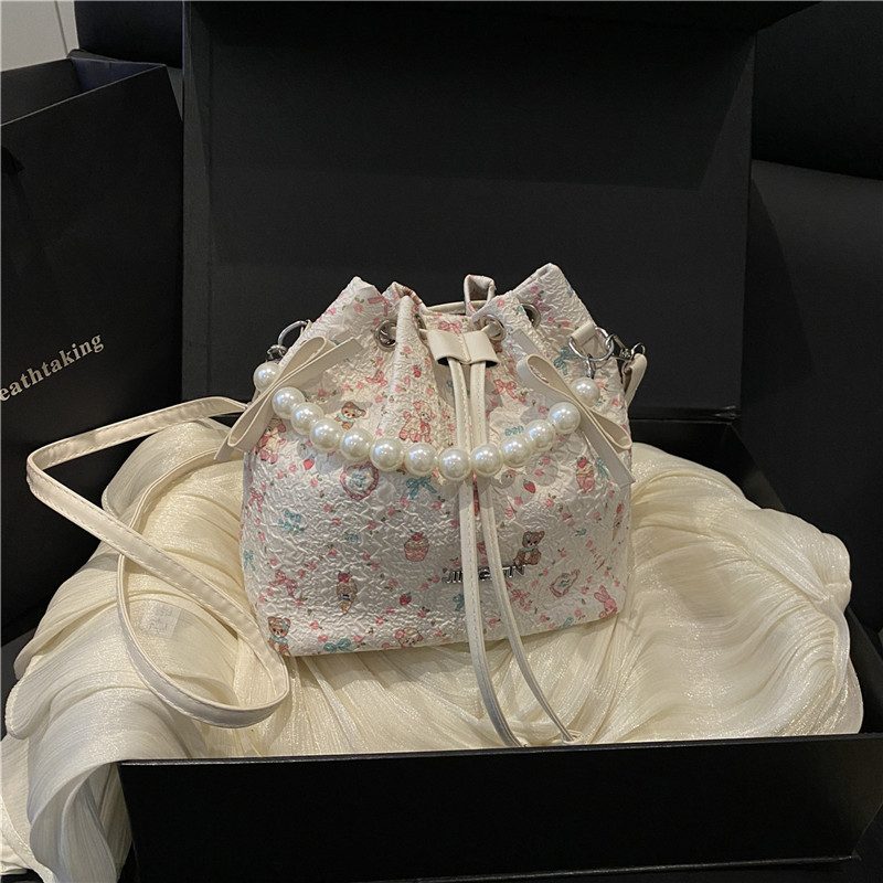 Chain Detail Crossbody Bucket Bag view 2