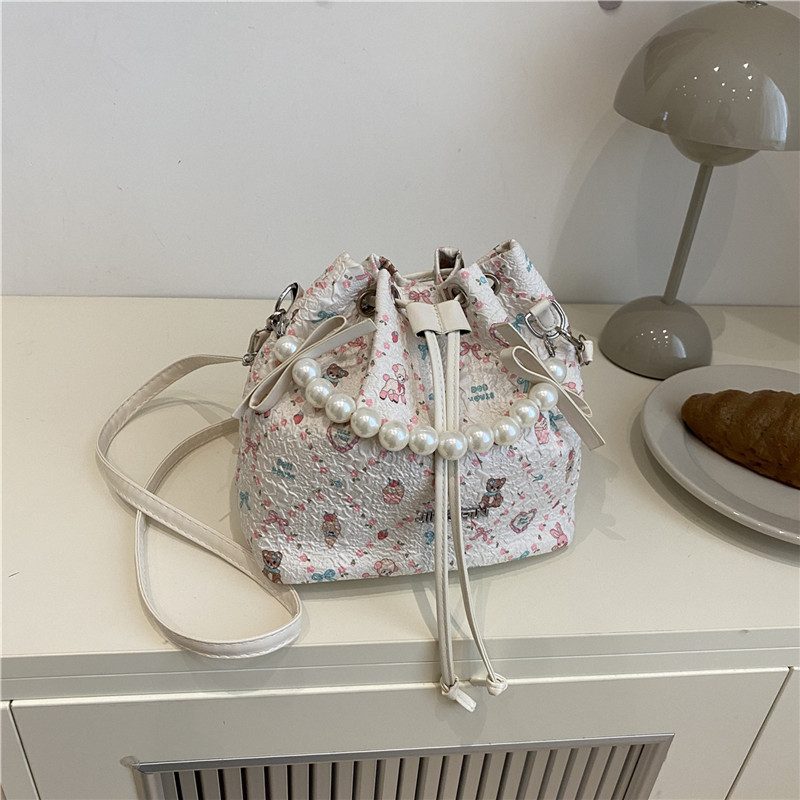 Chain Detail Crossbody Bucket Bag view 3