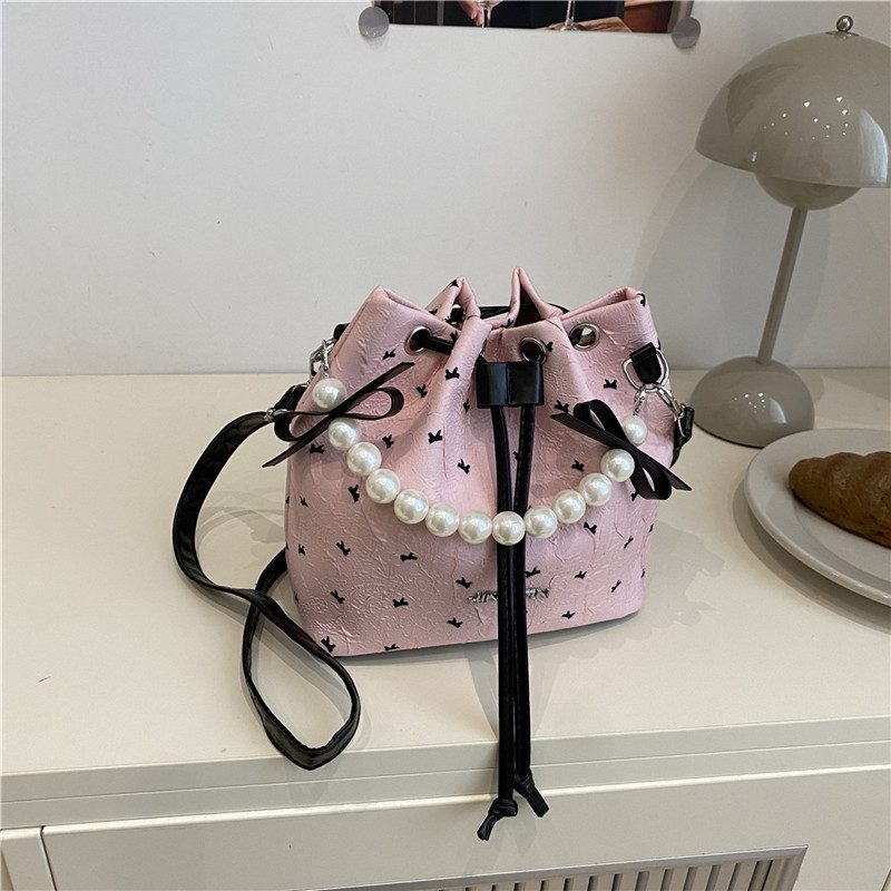 Chain Detail Crossbody Bucket Bag view 4