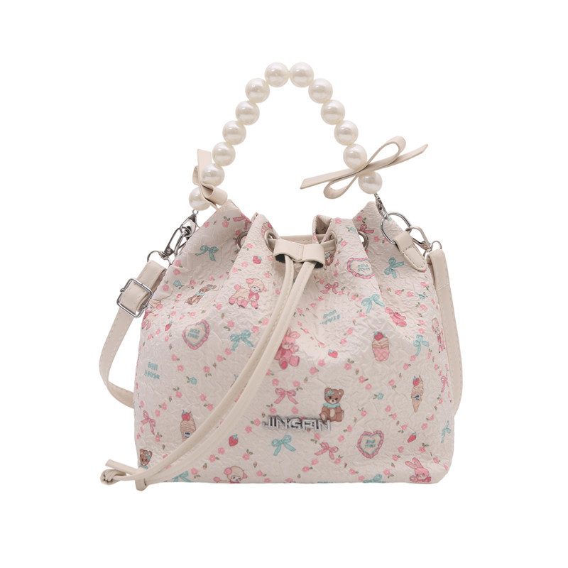Chain Detail Crossbody Bucket Bag view 5