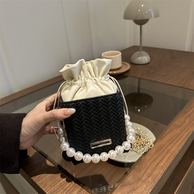 Pearl Top-Handle Bucket Bag view 2
