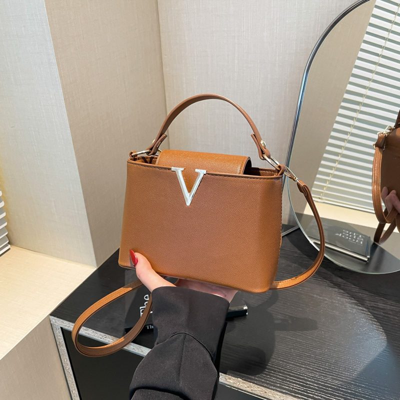 V-Decor Top-Handle Bucket Bag view 2