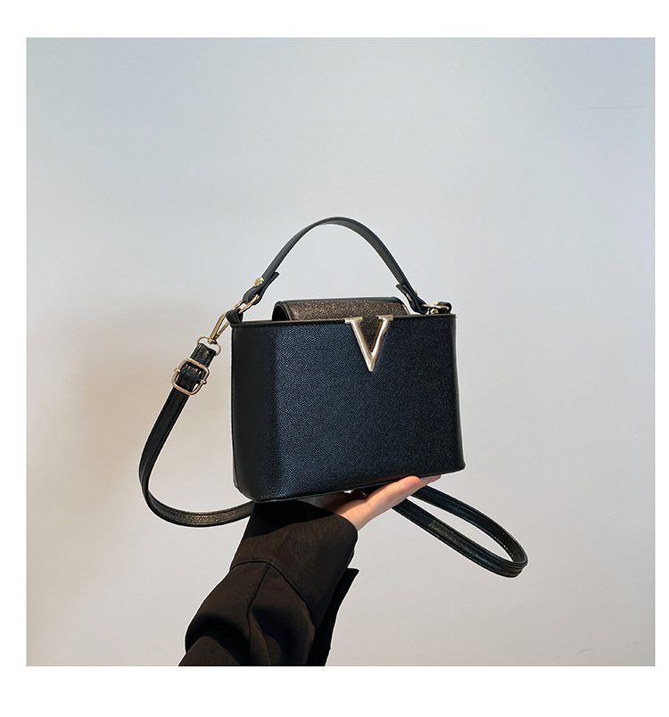 V-Decor Top-Handle Bucket Bag view 6