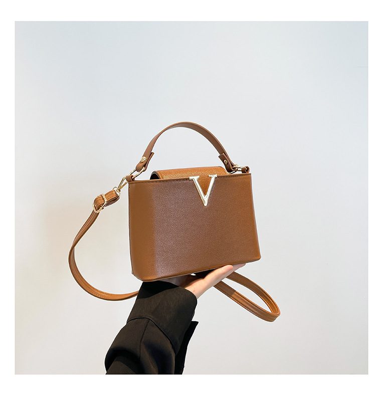 V-Decor Top-Handle Bucket Bag view 8