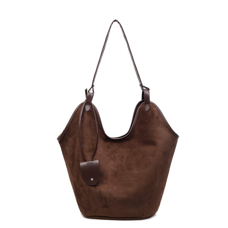 Matte Large Capacity Bucket Tote Bag view 9