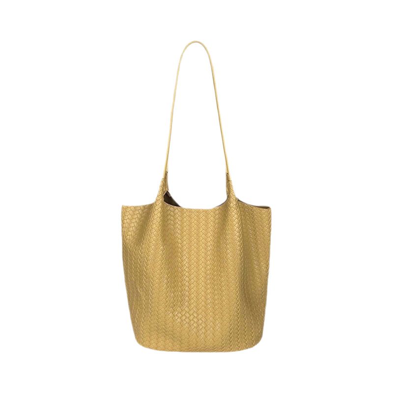 Woven Large-Capacity Bucket Tote Bag view 5