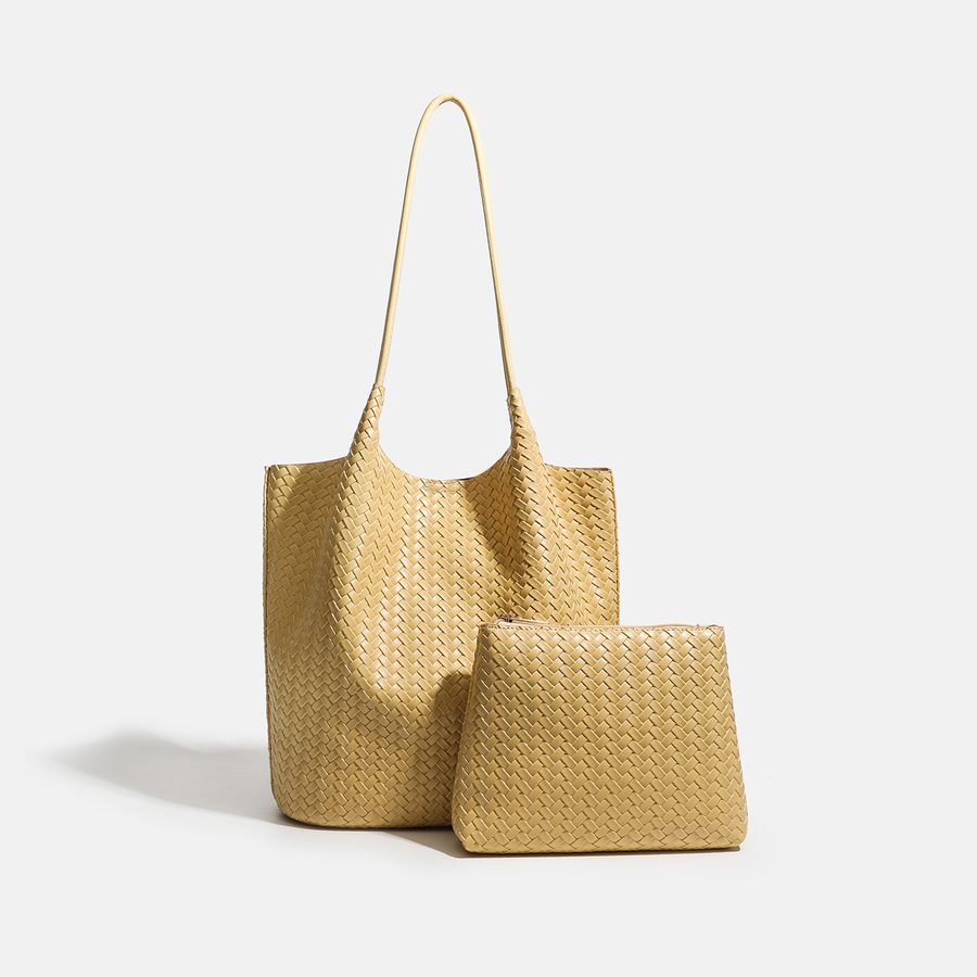 Woven Beach Vacation Bucket Bag view 4