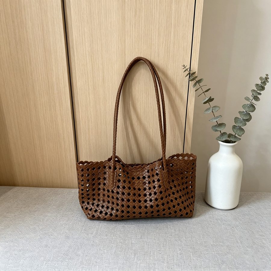 Set Tas Tote Keranjang Anyaman Berlubang view 3