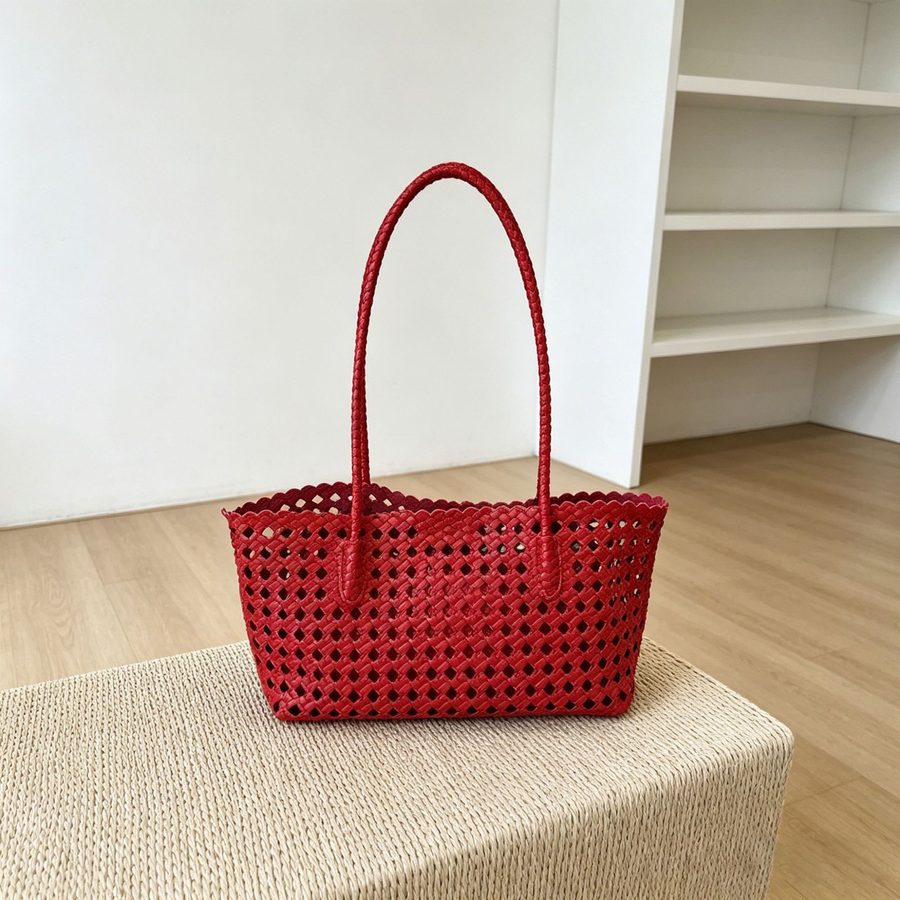 Set Tas Tote Keranjang Anyaman Berlubang view 7