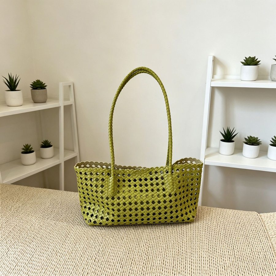 Set Tas Tote Keranjang Anyaman Berlubang view 8