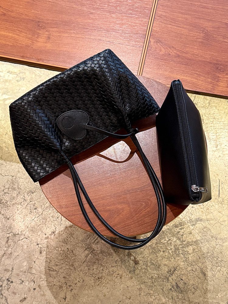 Weiche Leder gewebte Korb-Schultertasche view 10
