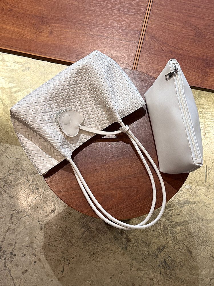 Weiche Leder gewebte Korb-Schultertasche view 7