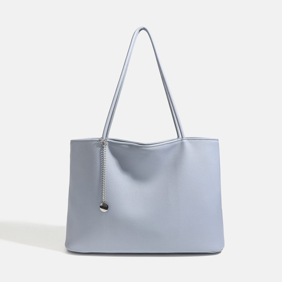 Litchi Grain Minimalist Bucket Tote Bag view 8