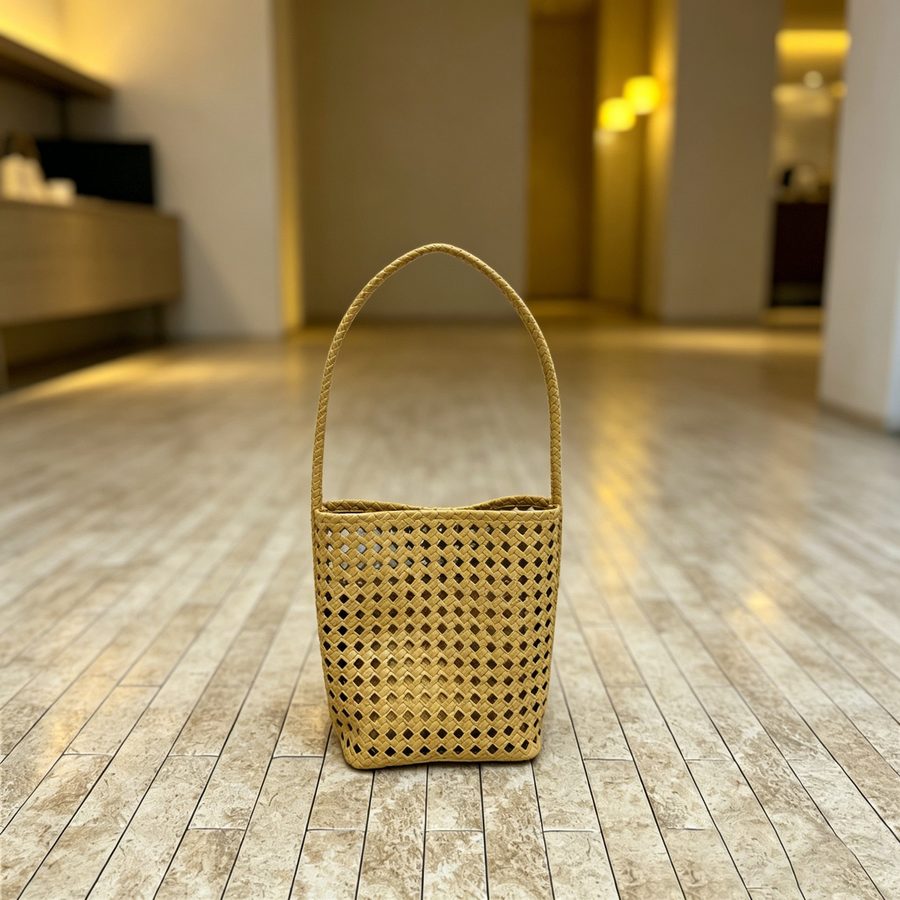 Weiche Leder geflochtene Korb-Schultertasche view 3