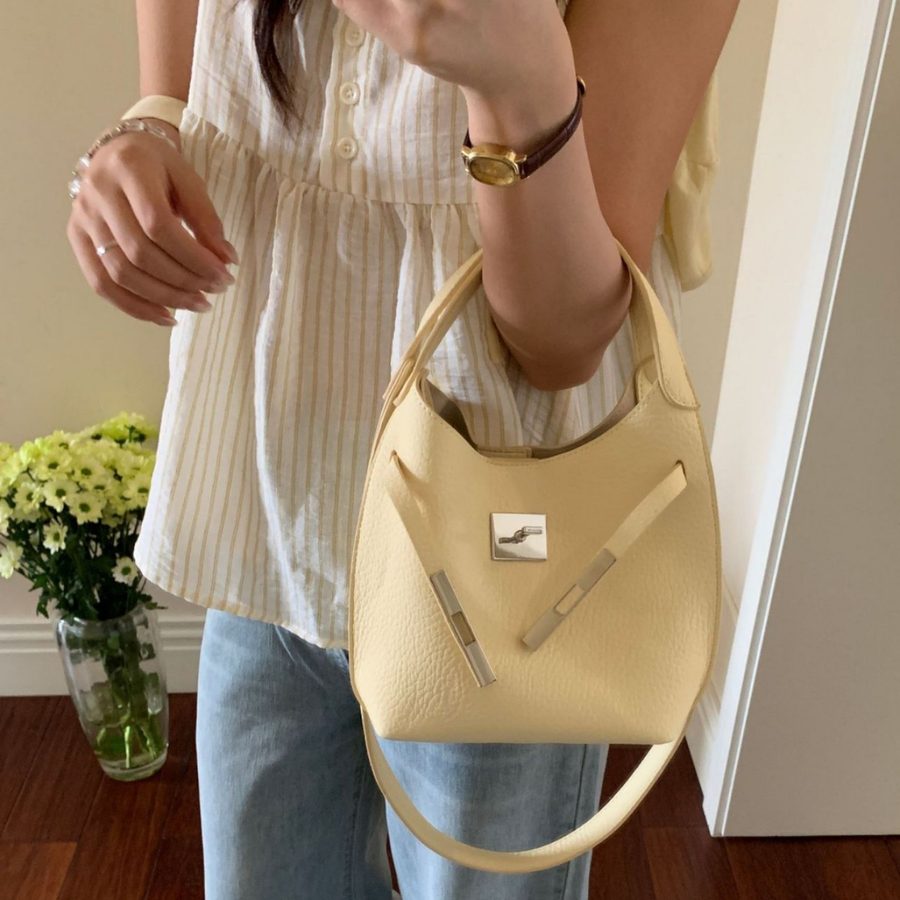 Woven Basket Bucket Crossbody Bag view 2