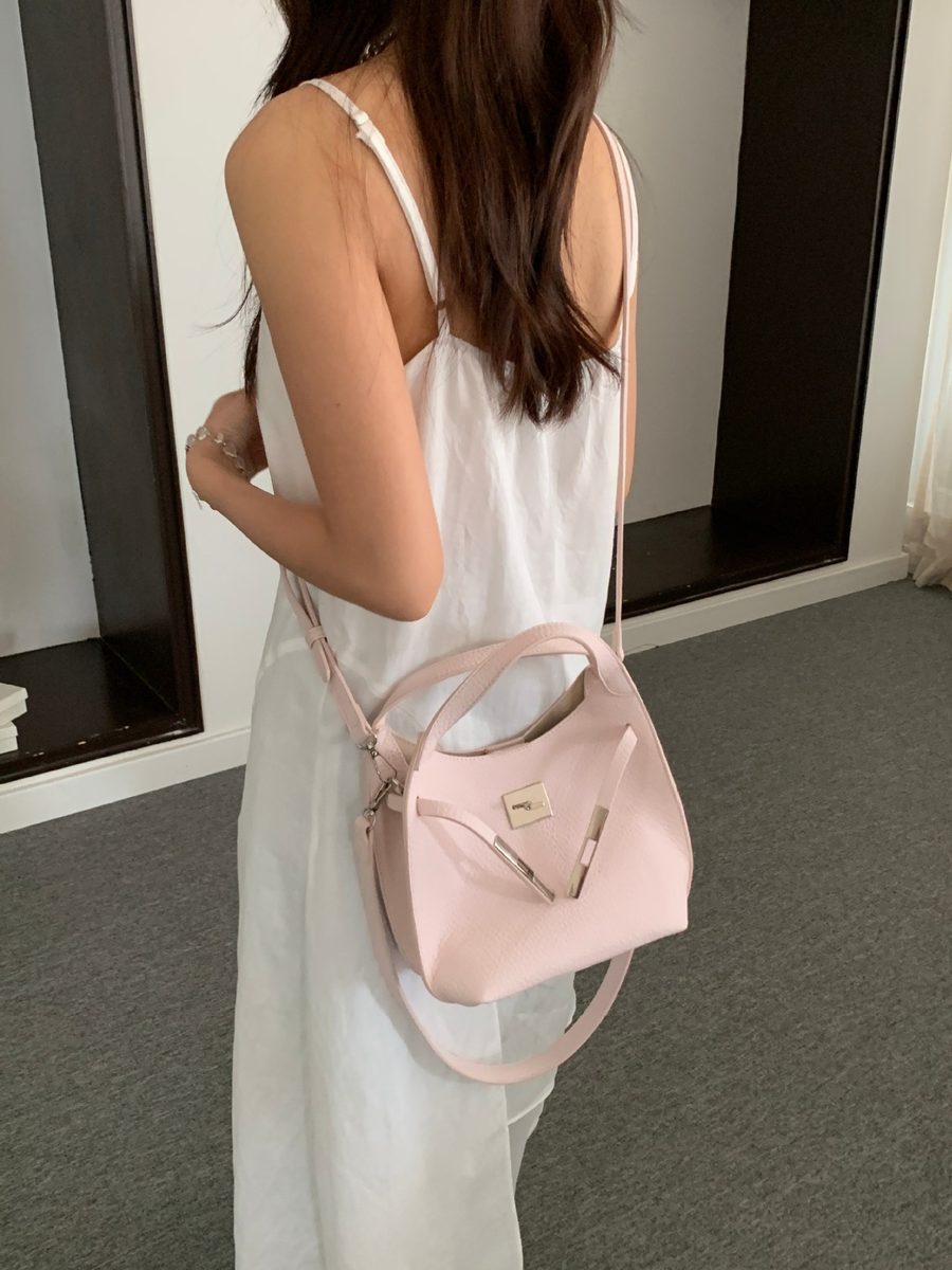 Woven Basket Bucket Crossbody Bag view 6