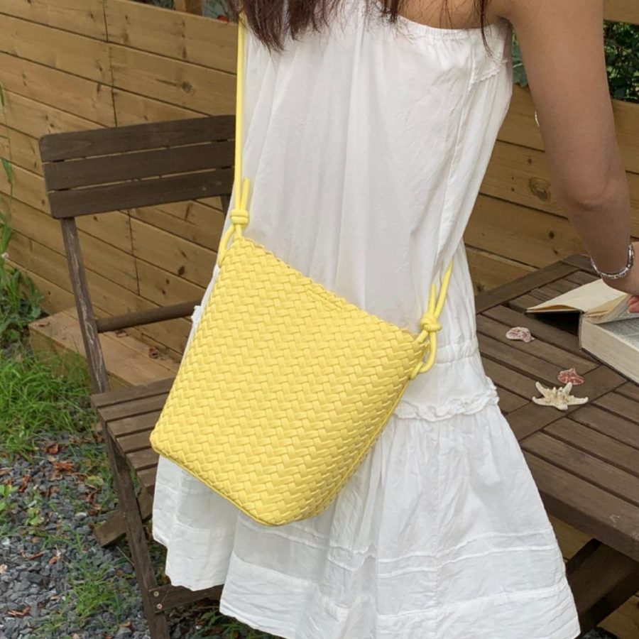 Woven Bucket Shoulder Crossbody Bag view 2