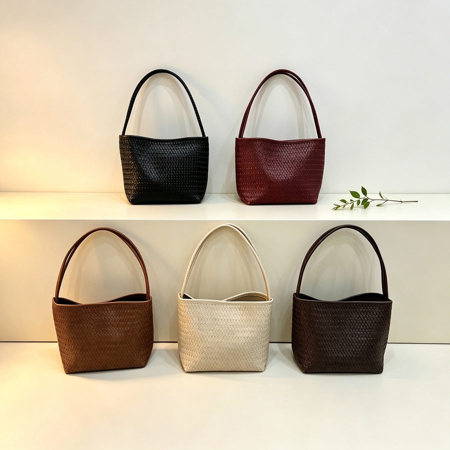 Woven Basket Shoulder Bag