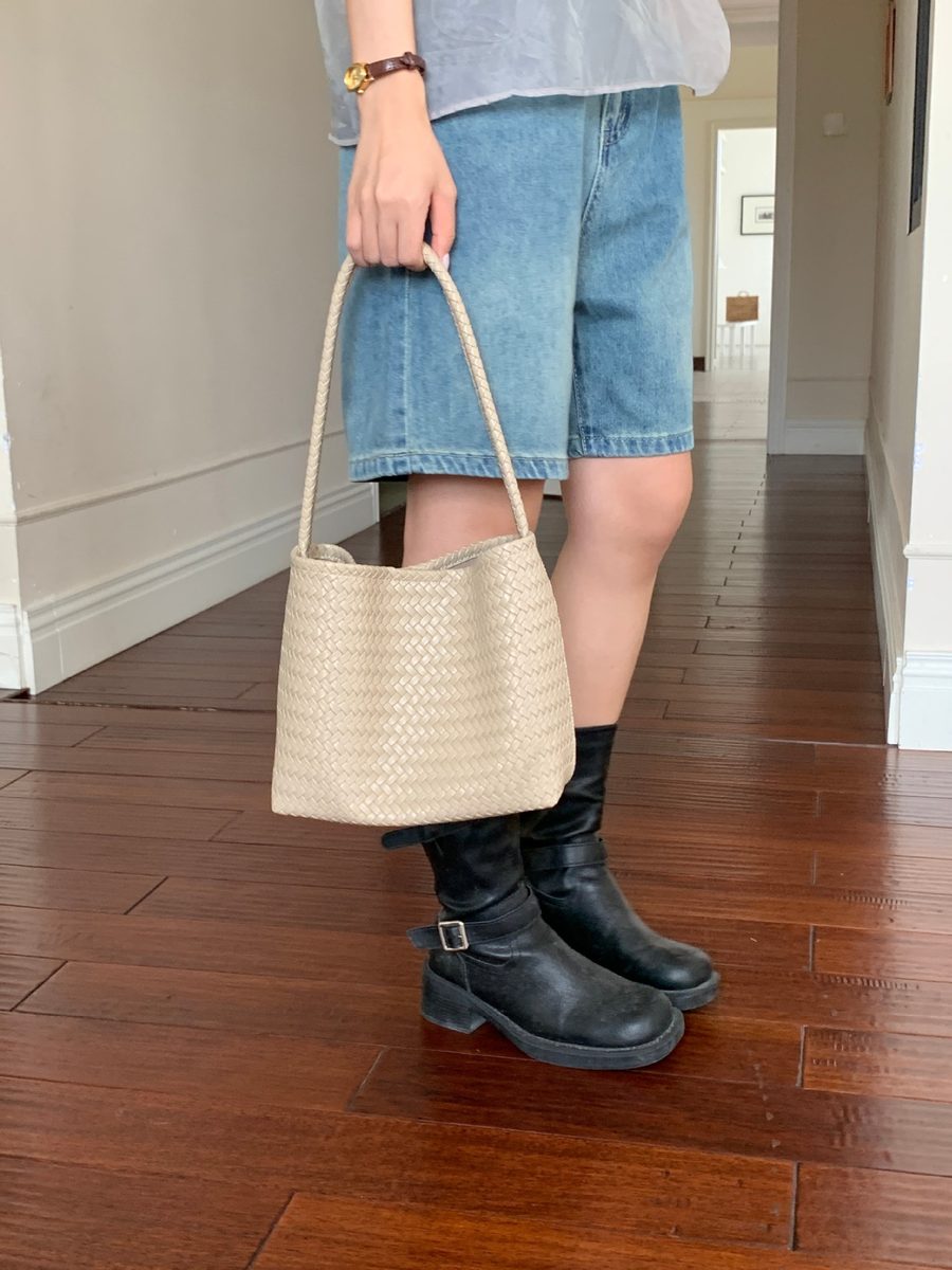 Woven Basket Shoulder Bag view 9