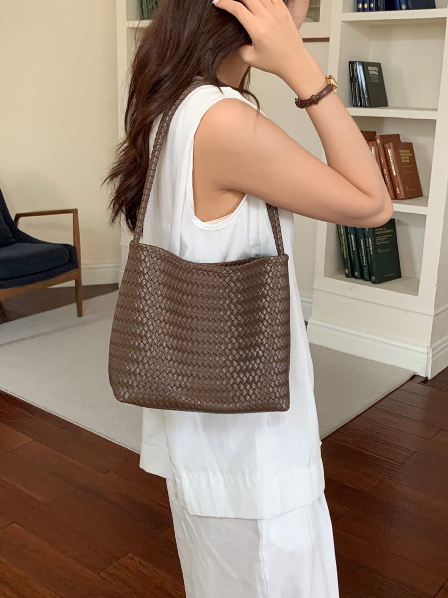 Woven Textured Bucket Bag view 10