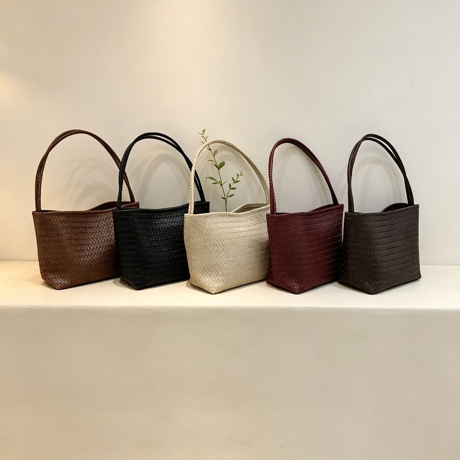 Woven Textured Bucket Bag view 2