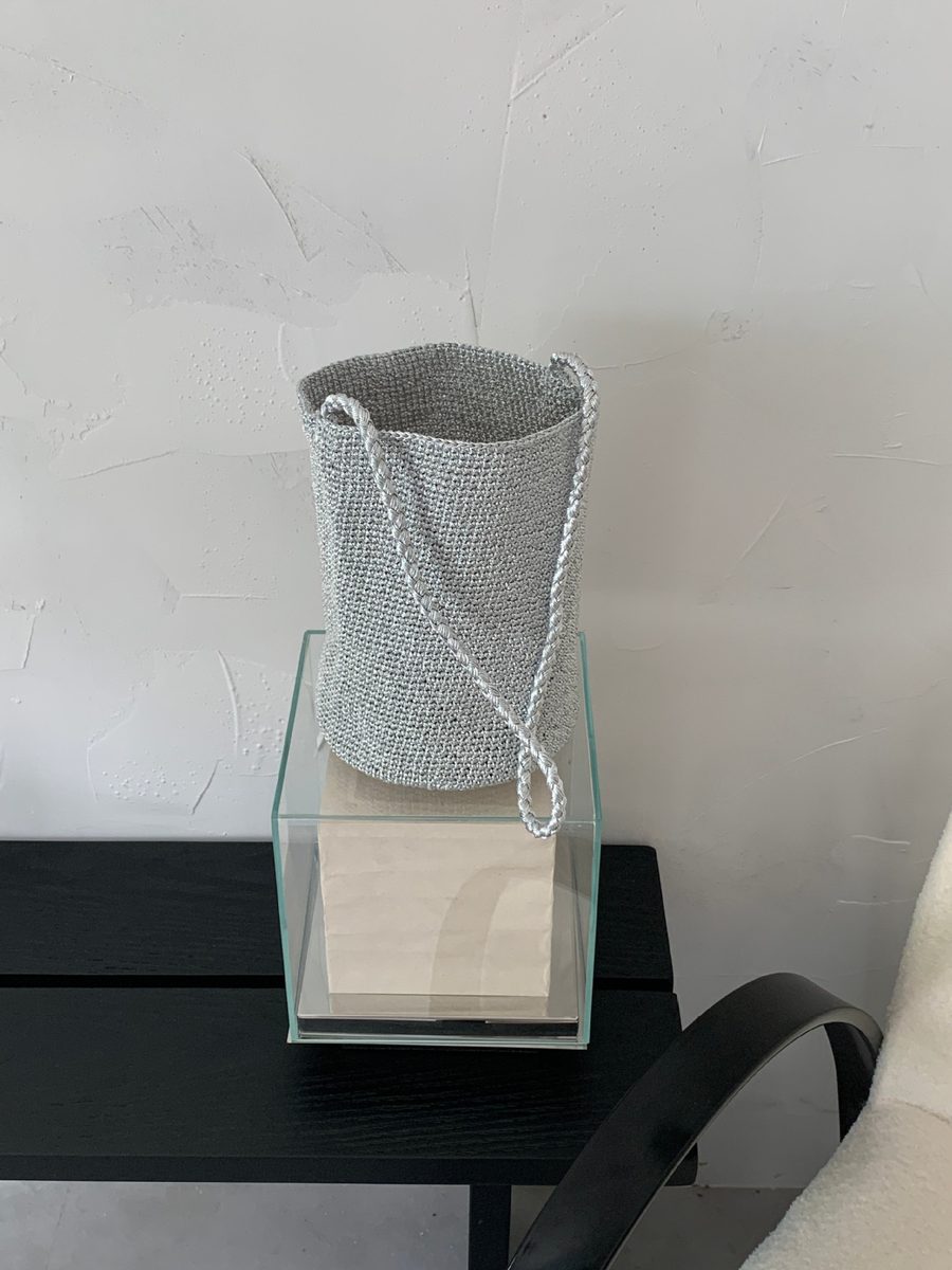 Red Handwoven Bucket Bag view 7