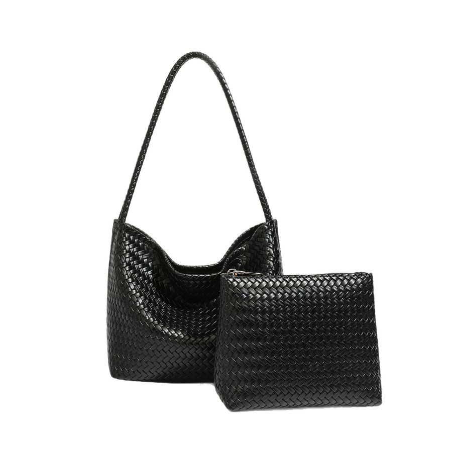 Woven Basket Top-Handle Shoulder Bag view 5
