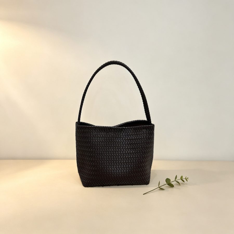 Soft Leather Woven Basket Bag view 10